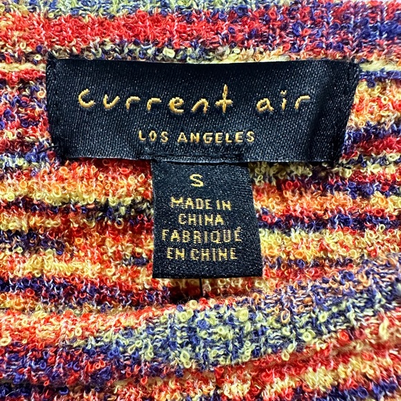 Anthropologie Current Air Short sleeve orange knit Cutout Mini Dress Small NWT - Picture 8 of 11